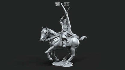Berf Grey Castle Court Captain - Foot and Mounted - Davale Games - 3D Printed with high quality resin for LOTR/D&D games