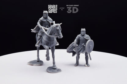 King Theodomir - Foot and Mounted - Davale Games - Historical games - 3D Printed with high quality resin