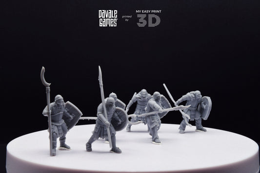 Regular Orc with Spear - Davale Games - 3D Printed with high quality resin for LOTR/D&D games