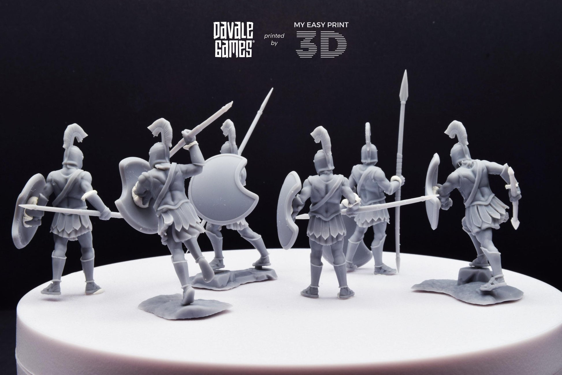 Hoplites with Spear and Shield - Foot - Mythology at Wars - Davale Games - Historical games - 3D Printed with high quality resin