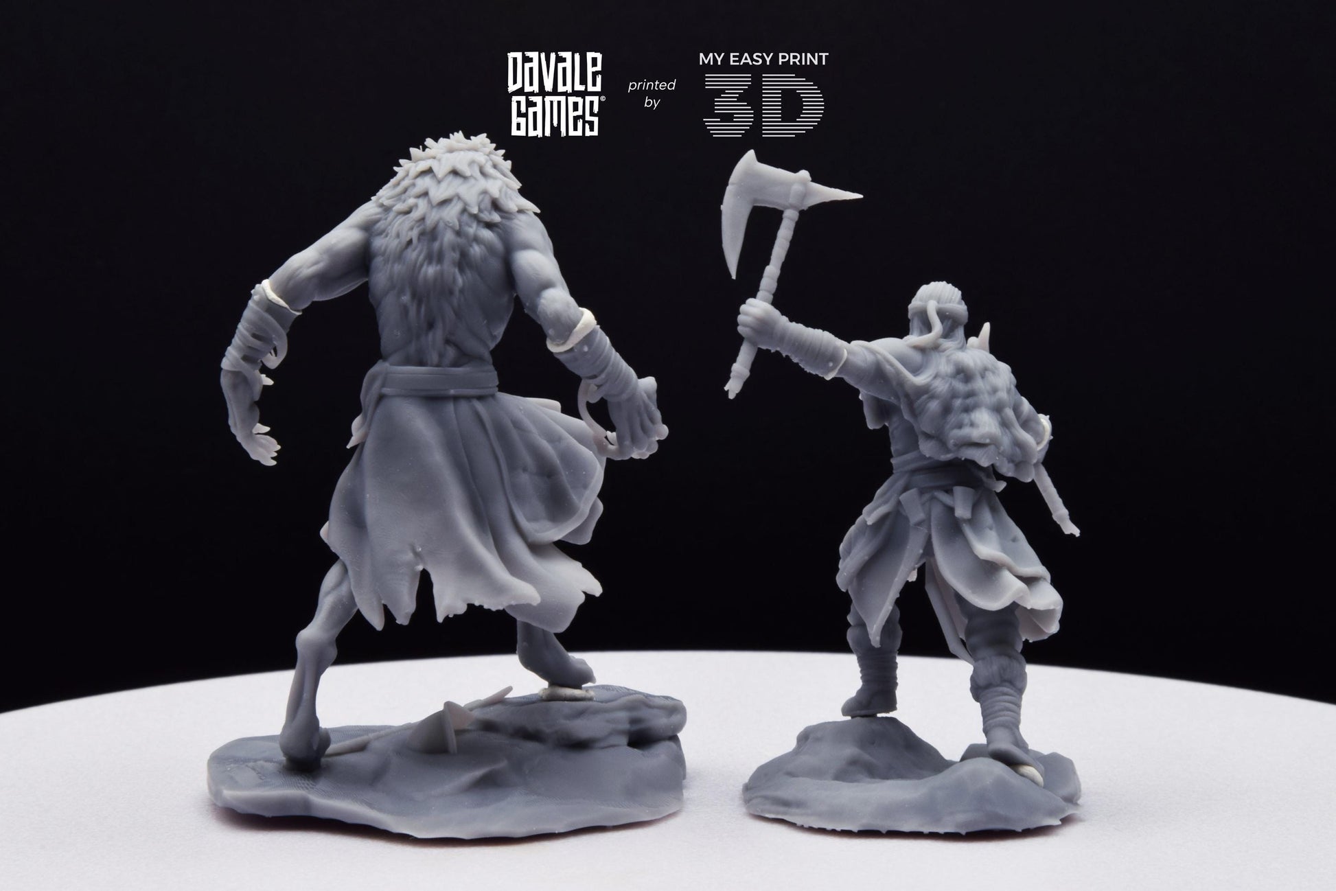 Ragnar, Halfwolf - Human and Wolf form (ODIN) - Davale Games - Mythological games - 3D Printed with high quality resin