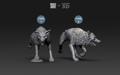 Savage Warg - Super Orcs - Davale Games - 3D Printed with high quality resin for LOTR/D&D games