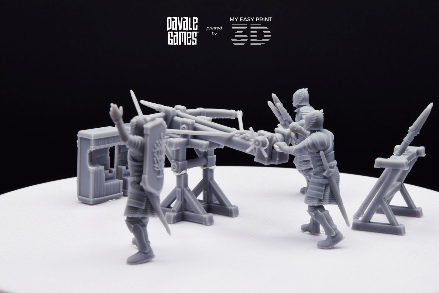 Grey Castle Rocket Launcher with Dotation - Davale Games - 3D Printed with high quality resin for LOTR/D&D games