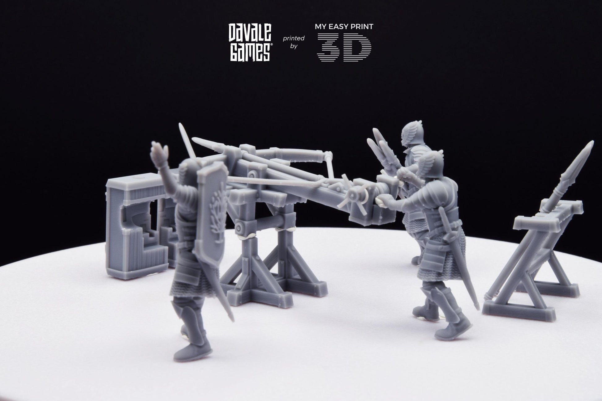 Grey Castle Rocket Launcher with Dotation - Davale Games - 3D Printed with high quality resin for LOTR/D&D games