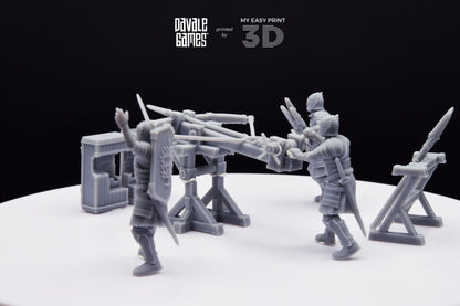 Grey Castle Rocket Launcher with Dotation - Davale Games - 3D Printed with high quality resin for LOTR/D&D games