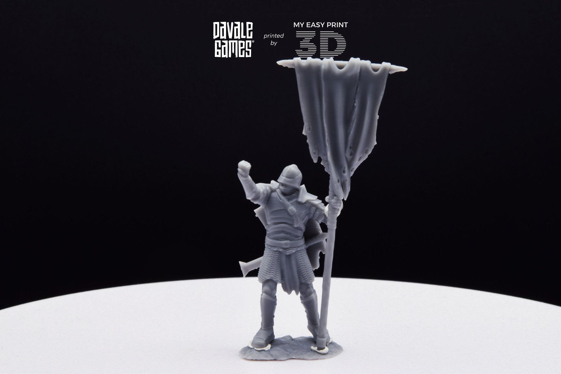 Blood-Handed Orc with Banner - Davale Games - 3D Printed with high quality resin for LOTR/D&D games