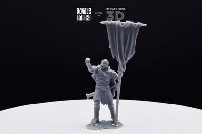 Blood-Handed Orc with Banner - Davale Games - 3D Printed with high quality resin for LOTR/D&D games
