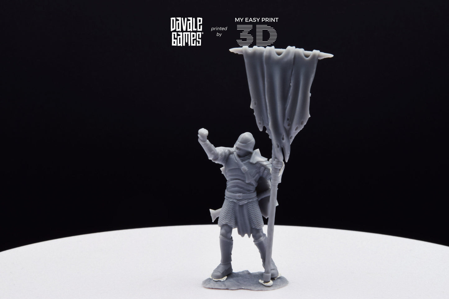 Blood-Handed Orc with Banner - Davale Games - 3D Printed with high quality resin for LOTR/D&D games