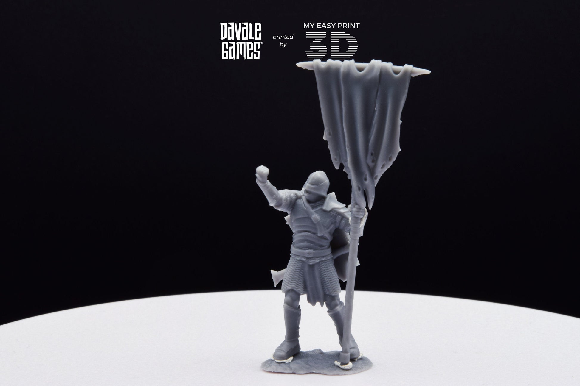 Blood-Handed Orc with Banner - Davale Games - 3D Printed with high quality resin for LOTR/D&D games