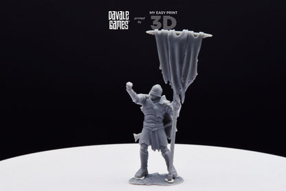 Blood-Handed Orc with Banner - Davale Games - 3D Printed with high quality resin for LOTR/D&D games