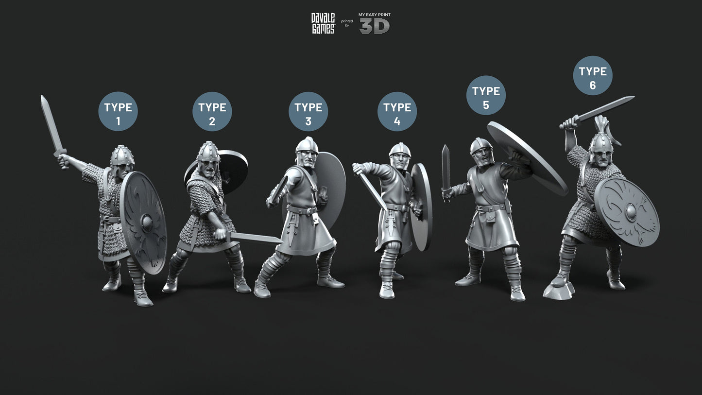 Roman Soldiers with Sword - Davale Games - Historical games - 3D Printed with high quality resin