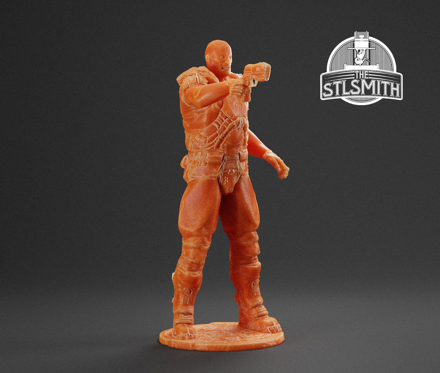 Doom ZSec Pistol [3] Miniature - Fanmade - TheSTLSmith - 3D Printed with high quality resin for Skirmish/D&D games
