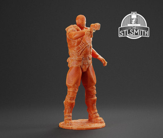 Doom ZSec Pistol [3] Miniature - Fanmade - TheSTLSmith - 3D Printed with high quality resin for Skirmish/D&D games