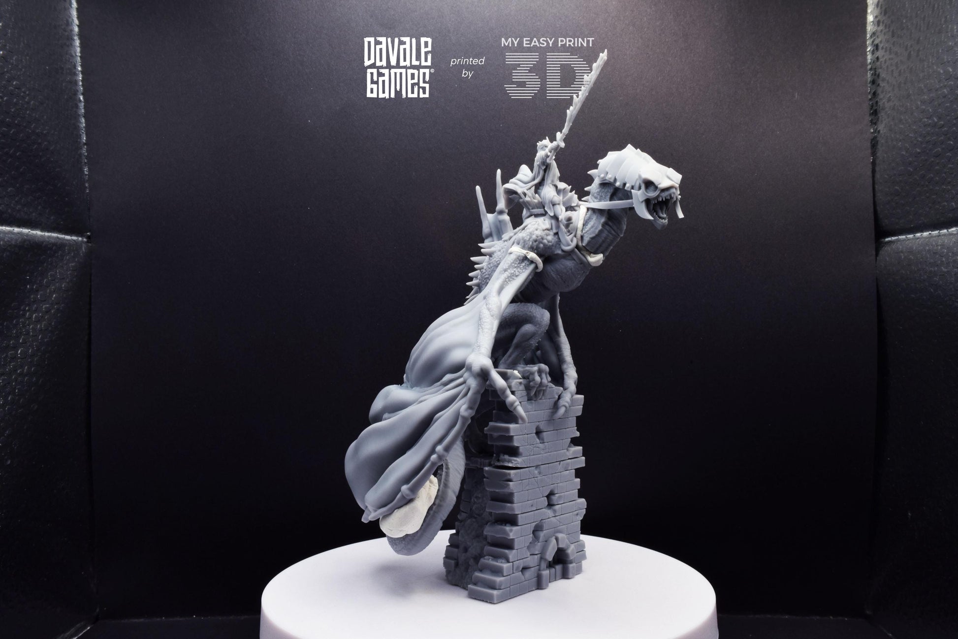 Wyvern with Dark Mage [Ver. 2] - Davale Games - 3D Printed with high quality resin for LOTR/D&D games
