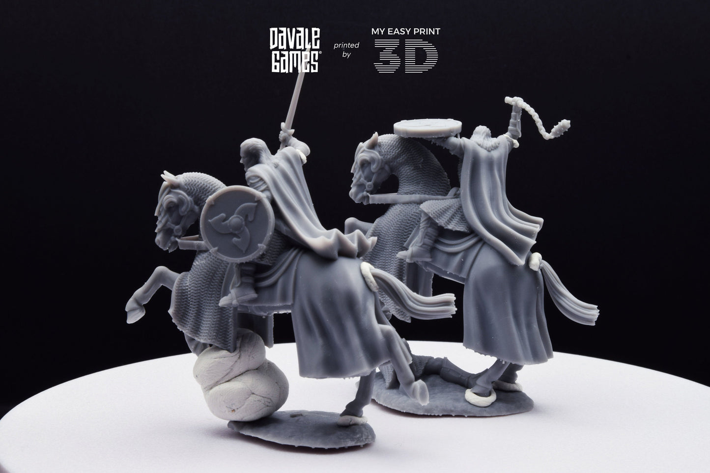 West Humans Hammer Sons Cavalry - Extra Poses - Mounted - Davale Games - 3D Printed with high quality resin for LOTR/D&D games