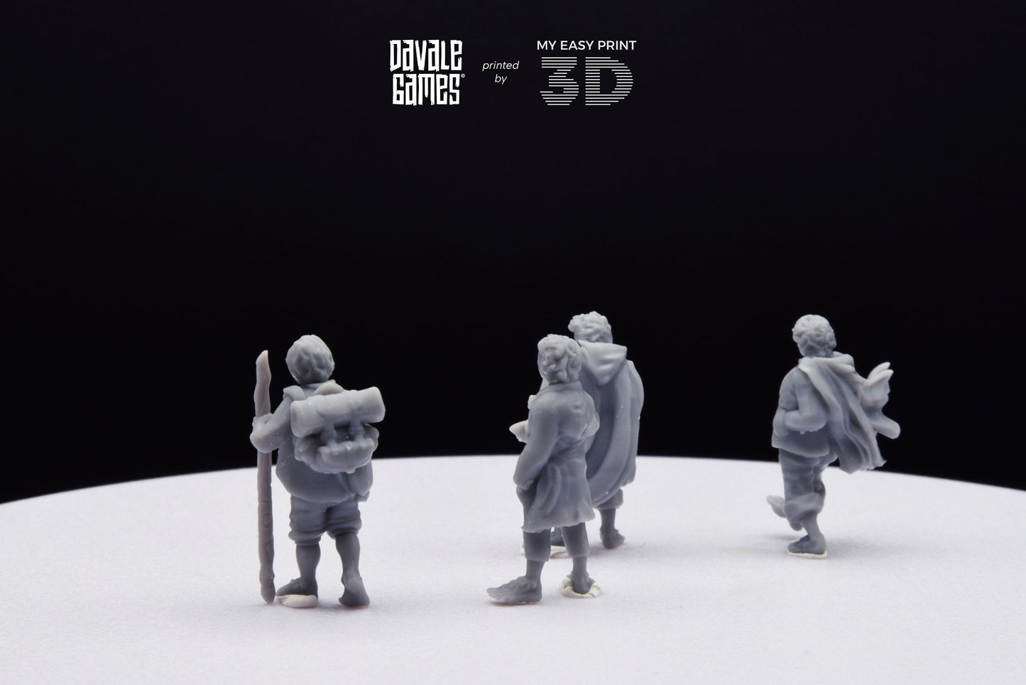 Halfmen Fellow - Davale Games - 3D Printed with high quality resin for LOTR/D&D games