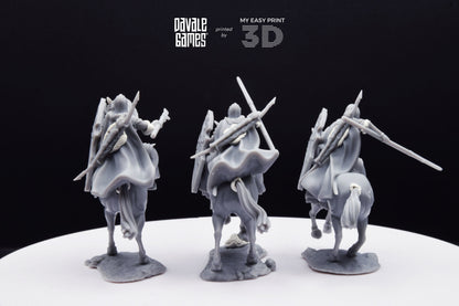 Bloody High Elf Knight - Mounted - Davale Games - 3D Printed with high quality resin for LOTR/D&D games