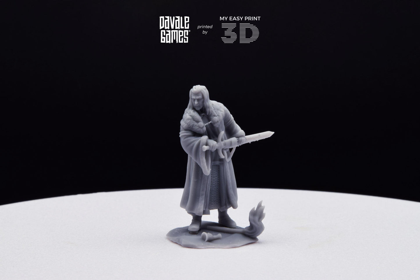 Enecthor Grey Castle Lieutenant - Davale Games - 3D Printed with high quality resin for LOTR/D&D games
