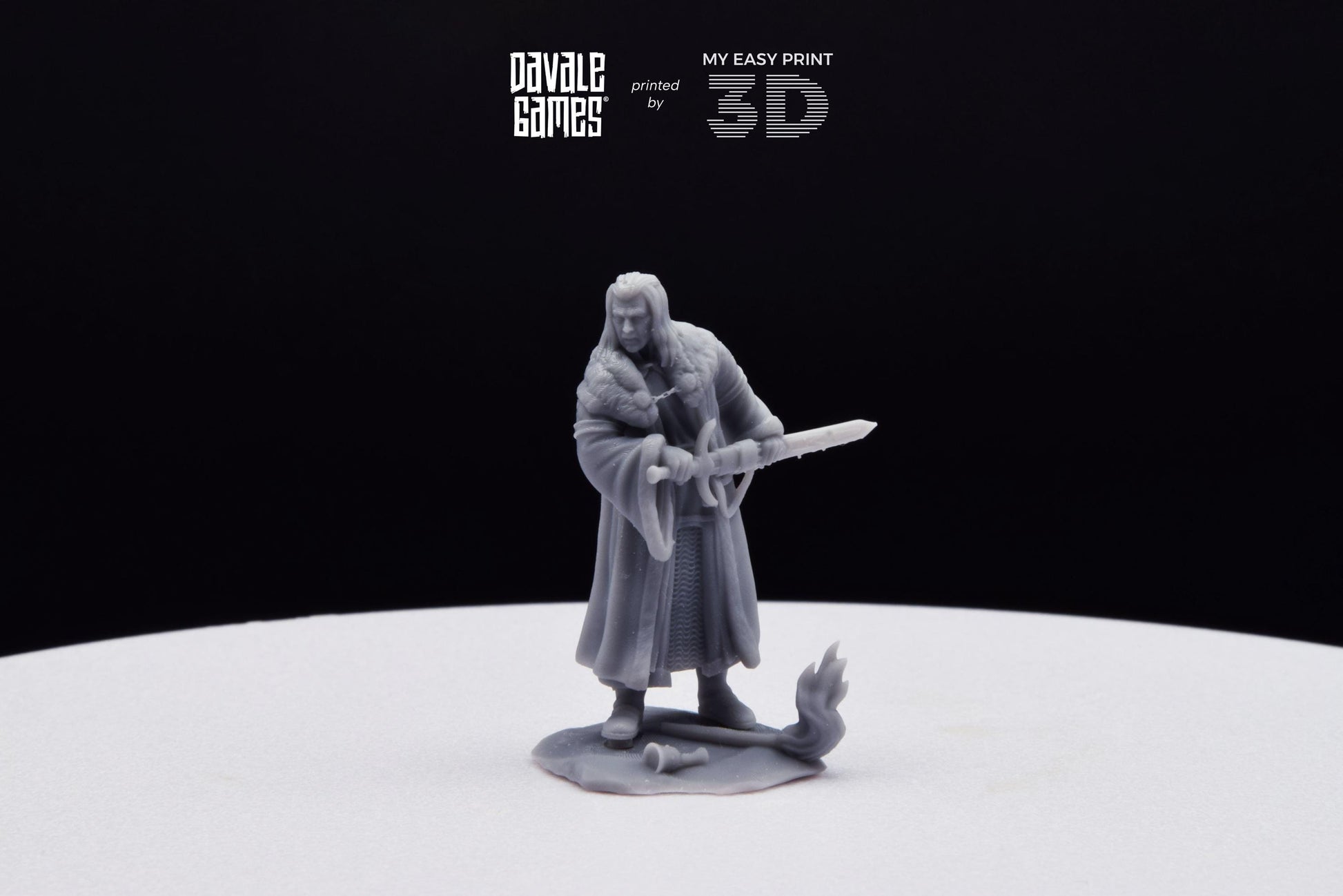 Enecthor Grey Castle Lieutenant - Davale Games - 3D Printed with high quality resin for LOTR/D&D games