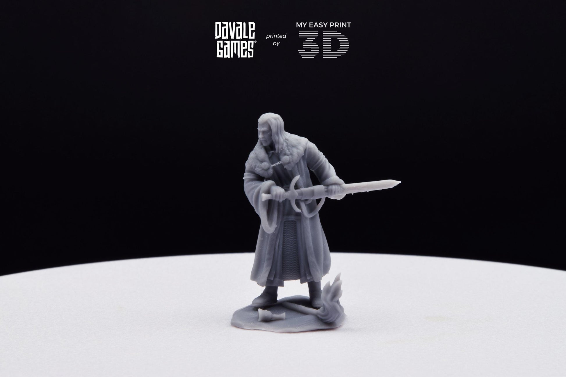 Enecthor Grey Castle Lieutenant - Davale Games - 3D Printed with high quality resin for LOTR/D&D games