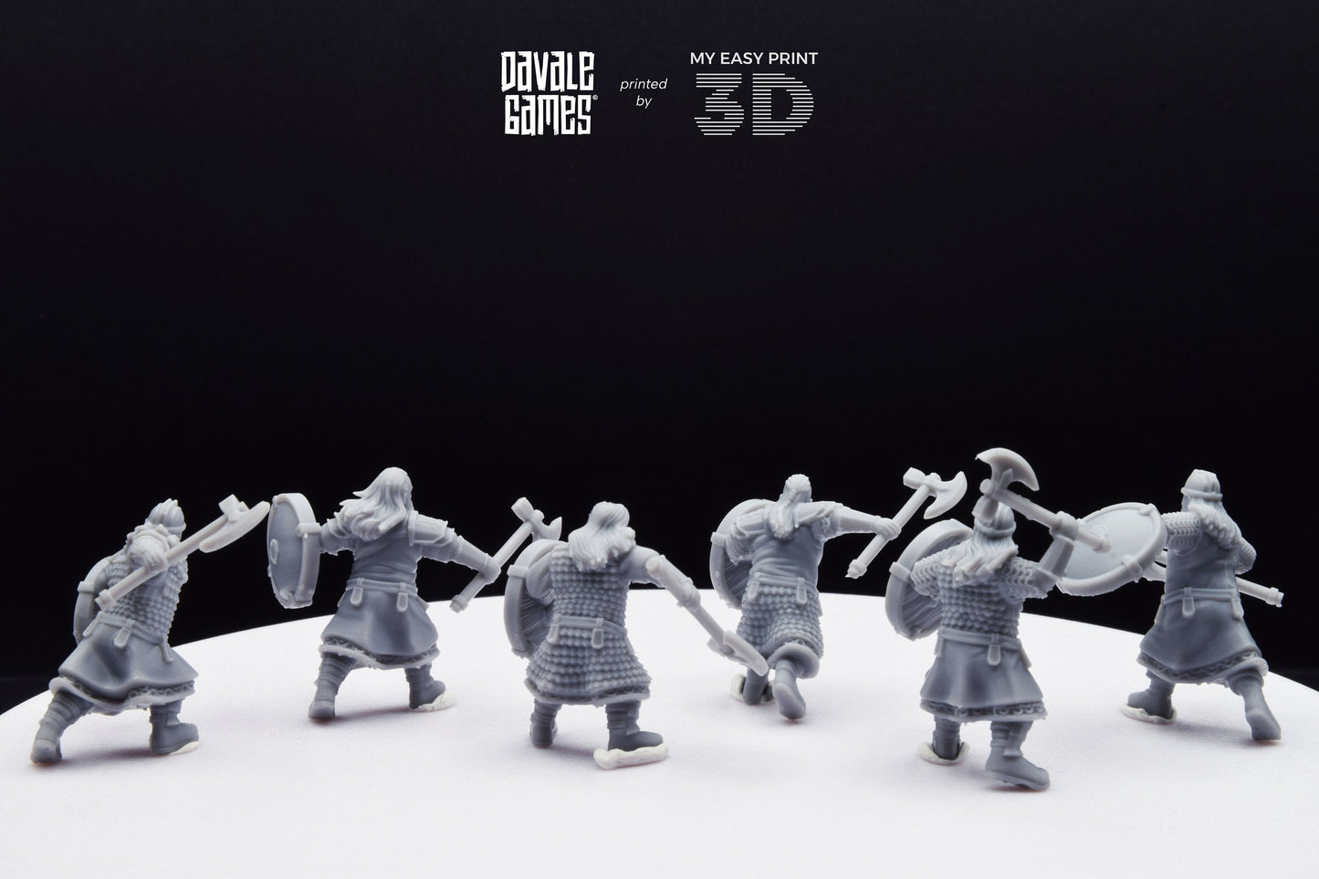 Kalak Warriors - Davale Games - 3D Printed with high quality resin for LOTR/D&D games