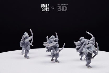 Halfmen Archer - Davale Games - 3D Printed with high quality resin for LOTR/D&D games