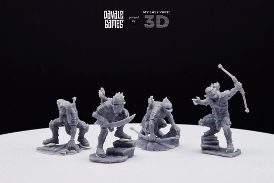 Archers - Goblins of the cave - Davale Games - 3D Printed with high quality resin for LOTR/D&D games