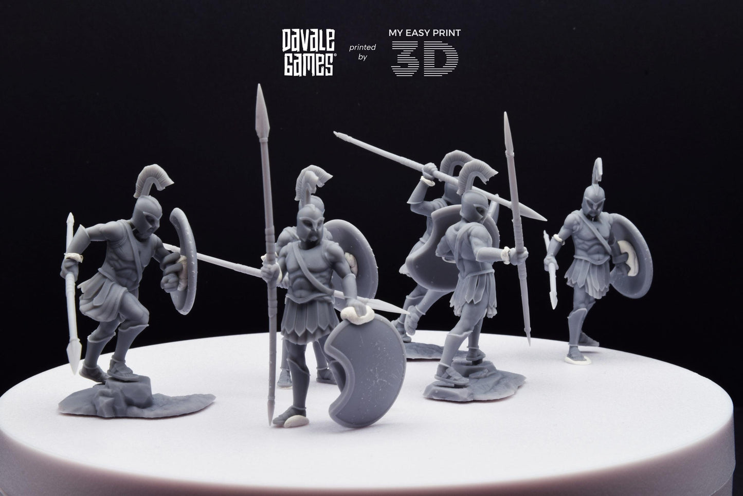 Hoplites with Spear and Shield - Foot - Mythology at Wars - Davale Games - Historical games - 3D Printed with high quality resin