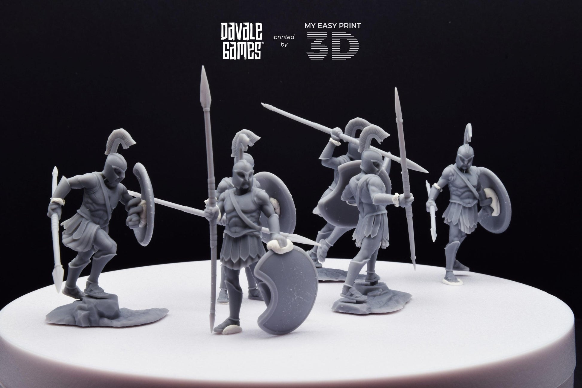 Hoplites with Spear and Shield - Foot - Mythology at Wars - Davale Games - Historical games - 3D Printed with high quality resin