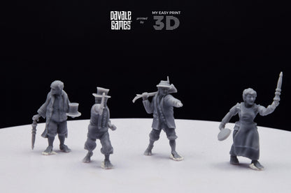 Halfmen Oficial - Davale Games - 3D Printed with high quality resin for LOTR/D&D games