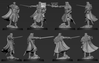 Last king from the North - Davale Games - 3D Printed with high quality resin for LOTR/D&D games