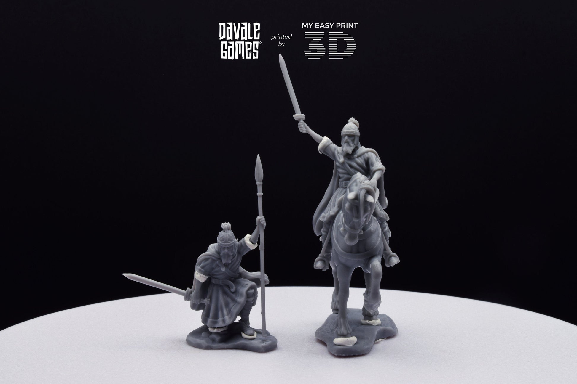 Visigoths King - Foot and Mounted - Davale Games - Historical games - 3D Printed with high quality resin