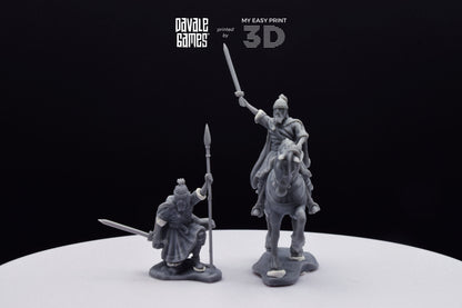 Visigoths King - Foot and Mounted - Davale Games - Historical games - 3D Printed with high quality resin