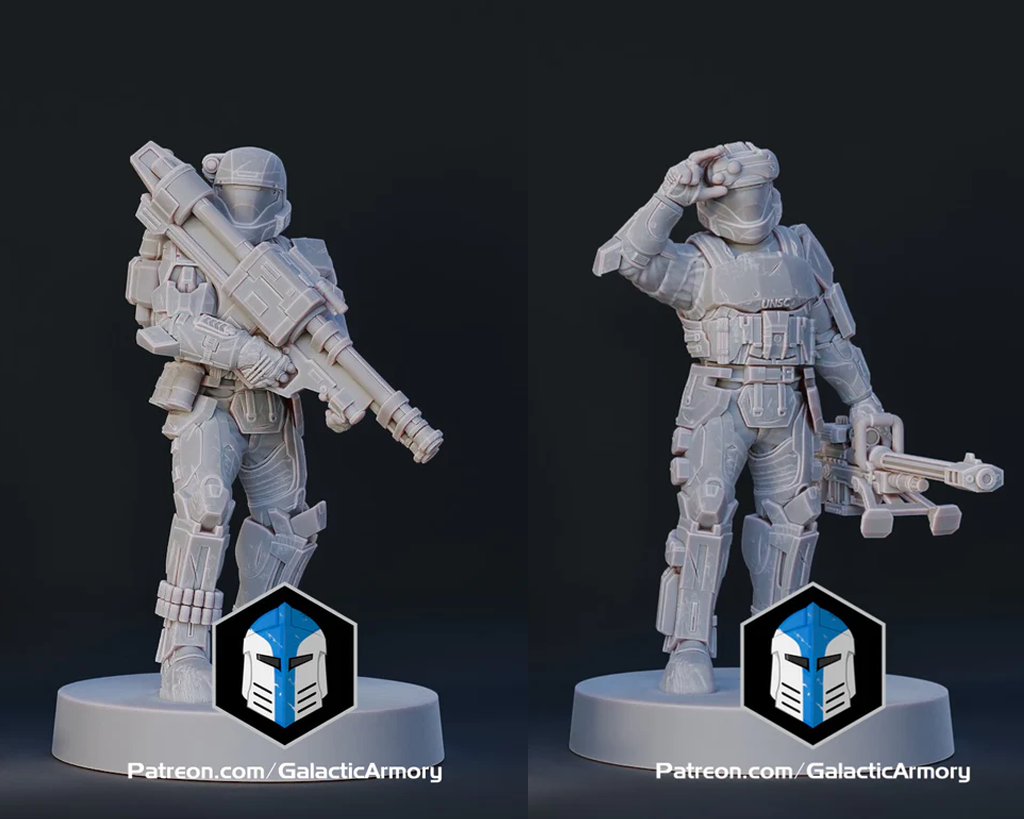Halo Alpha 9 ODST Miniatures - Galactic Armory - 3D Printed with High Quality Resin for Wargame/Skirmish/D&D