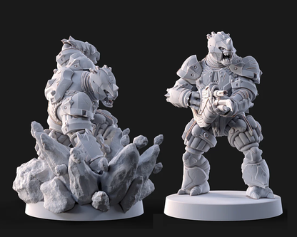 Halo Brutes Miniatures - Galactic Armory - 3D Printed with High Quality Resin for Wargame/Skirmish/D&D