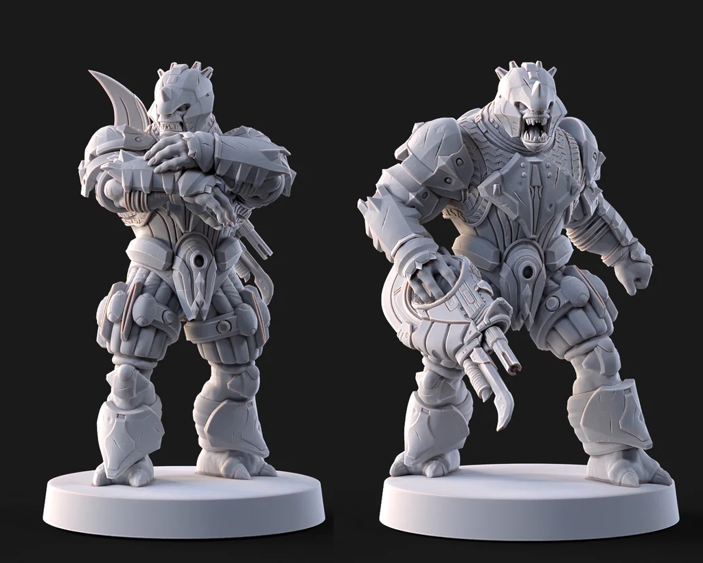 Halo Brutes Miniatures - Galactic Armory - 3D Printed with High Quality Resin for Wargame/Skirmish/D&D