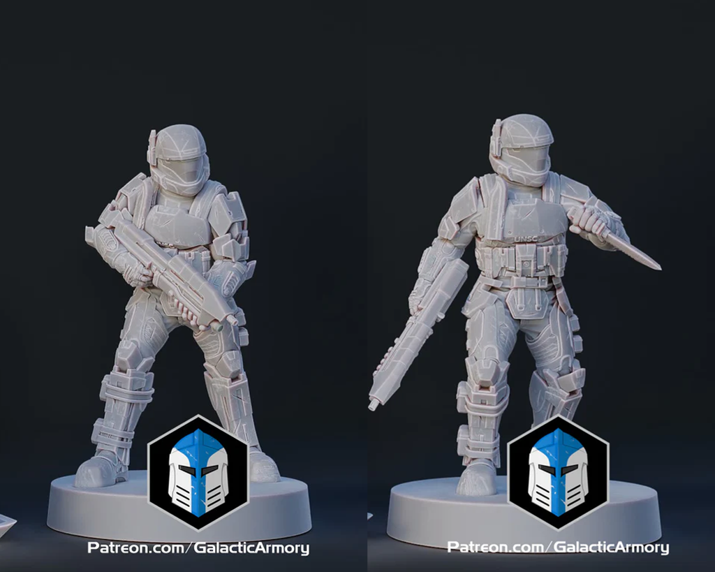Halo Alpha 9 ODST Miniatures - Galactic Armory - 3D Printed with High Quality Resin for Wargame/Skirmish/D&D