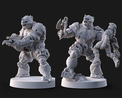 Halo Brutes Miniatures - Galactic Armory - 3D Printed with High Quality Resin for Wargame/Skirmish/D&D