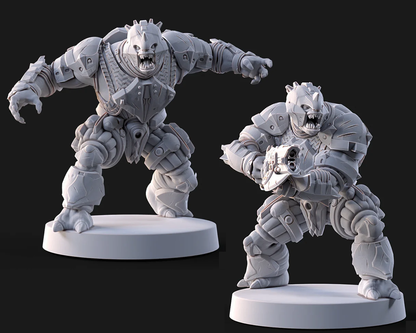 Halo Brutes Miniatures - Galactic Armory - 3D Printed with High Quality Resin for Wargame/Skirmish/D&D