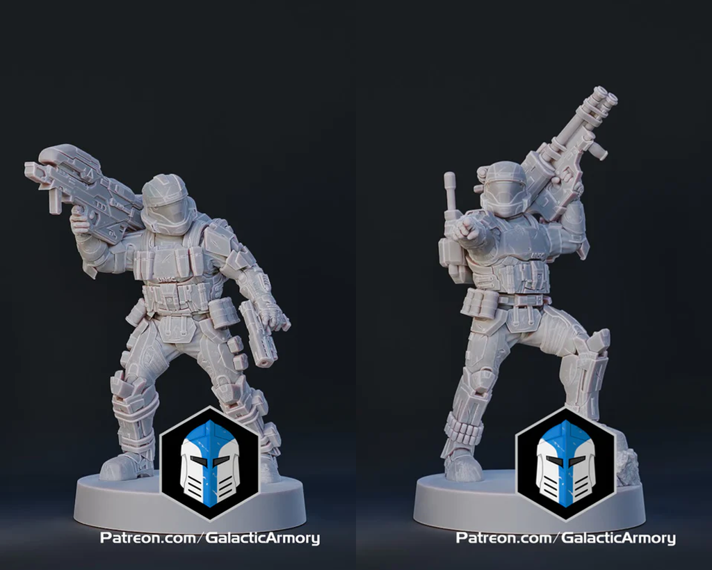 Halo Alpha 9 ODST Miniatures - Galactic Armory - 3D Printed with High Quality Resin for Wargame/Skirmish/D&D