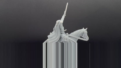 Berf Grey Castle Court Captain - Foot and Mounted - Davale Games - 3D Printed with high quality resin for LOTR/D&D games