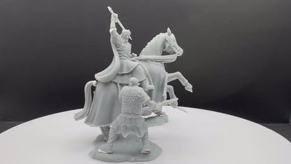 High King of Grey Castle - Foot and Mounted - Davale Games - 3D Printed with high quality resin for LOTR/D&D games
