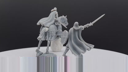 West Humans Comissary - Foot and Mounted - Davale Games - 3D Printed with high quality resin for LOTR/D&D games