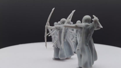 Bloody Warrior with Bow (Crests included) - Davale Games - 3D Printed with high quality resin for LOTR/D&D games