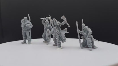 Bearmen on foot New Poses - Davale Games - 3D Printed with high quality resin for LOTR/D&D games