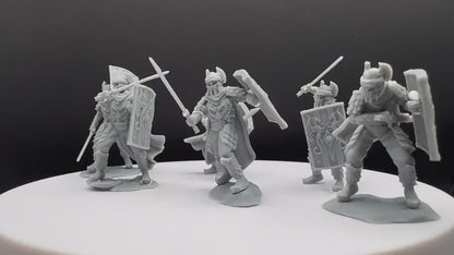Dragon Army Elite with Sword and Shield - Davale Games - 3D Printed with high quality resin for LOTR/D&D games