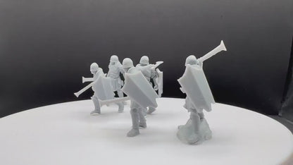 Blood-Handed Orcs with Shield and Sword - Davale Games - 3D Printed with high quality resin for LOTR/D&D games