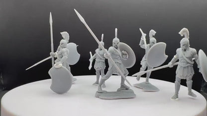 Hoplites with Spear and Shield - Foot - Mythology at Wars - Davale Games - Historical games - 3D Printed with high quality resin