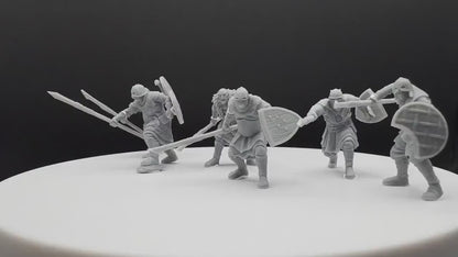 Mörlok Orcs with Spear - Davale Games - 3D Printed with high quality resin for LOTR/D&D games