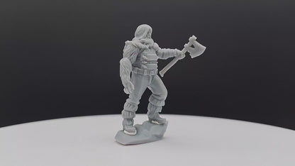 Grudder The Bearman - Davale Games - 3D Printed with high quality resin for LOTR/D&D games